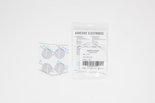 32C round adhesive electrodes (bag of 4 units)