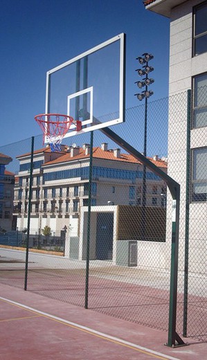 Set aus festen einrohrigen Basketballkörben mit Boden zum Verankern - ohne Rückwand