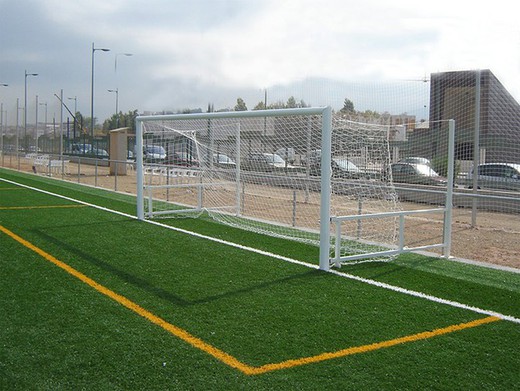 Set Aluminium Fußballtore 11 120x100 klappbar mit lackierten Bögen