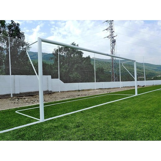 Set of aluminum soccer goals 11 120x100 mm fixed