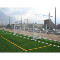 Set calcio 7 porte pieghevole in alluminio 120x100 mm con archetti laccati