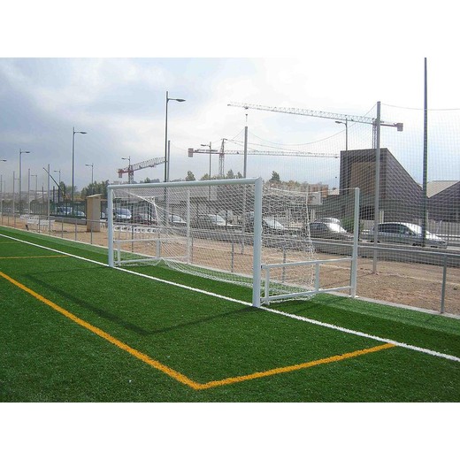 Set aus klappbarem Aluminium-Fußball 7 Tore 120x100 mm mit lackierten Bögen