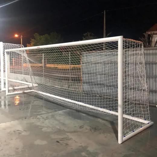 Set of aluminum soccer goals 7 90 mm removable