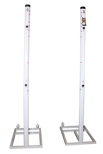 Set of portable multi-height poles