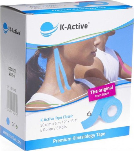 Kinesiology Tape K-Active 5cmx5m - Box of 6
