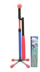 Foam pre-baseball support (with bat and ball)