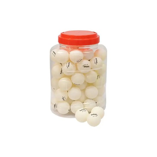 Jar of 60 table tennis balls (white)