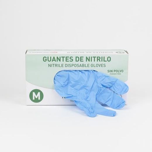 Guanto blu senza polvere di nitrile