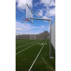 Juego canastas baloncesto galvanizadas monotubo 114mm fijas (sin tablero, aro ni redes)
