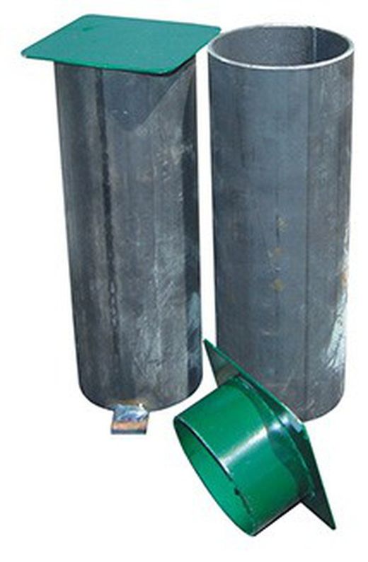 Set of cans with lid for fixed posts