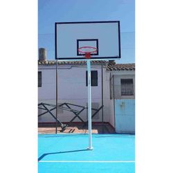 Juego canastas baloncesto monotubo 114mm fijas (sin tablero aro ni redes)