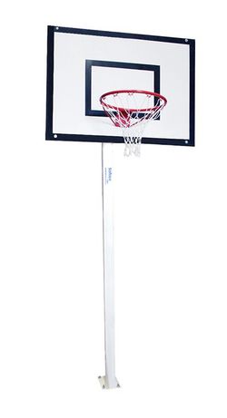 Juego canastas minibasket monotubo 100mm fijas (sin tablero, aros ni redes)