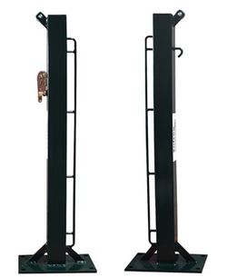Juego postes pádel fijos sección cuadrada 80x80mm con base para atornillar