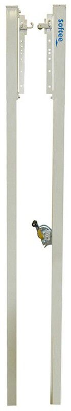Juego postes voleíbol fijos de aluminio seccion cuadrada 80 x 80mm