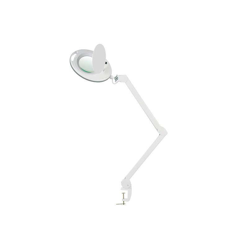 Lámpara LED con lupa de 5 aumentos con anclaje a mesa