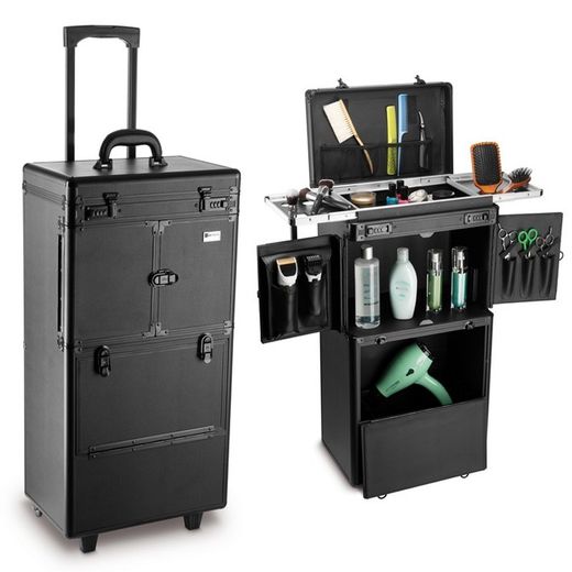 Valise trolley en similicuir