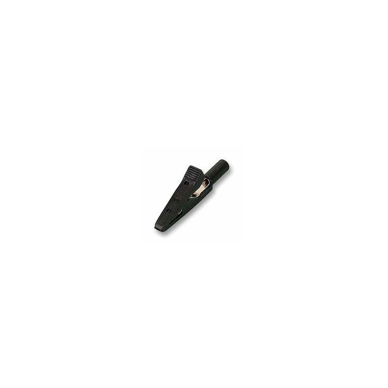 ➡ Adaptador pinza cocodrilo con conector hembra de 2mm (1) Negra — FIASMED
