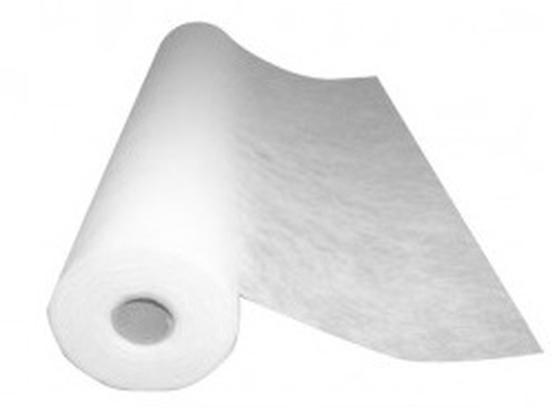 Rollo papel camilla blanco estándar, 80m largo x 60cm de ancho precortado.  Caja 6 ud.